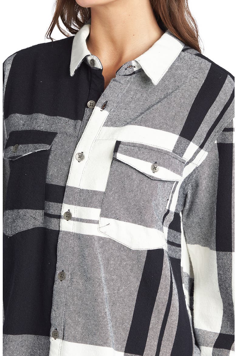 Let It Go Relaxed Fit Cotton Flannel Shirt, Alternate, color, ANTHRACITE CHECKIN IN