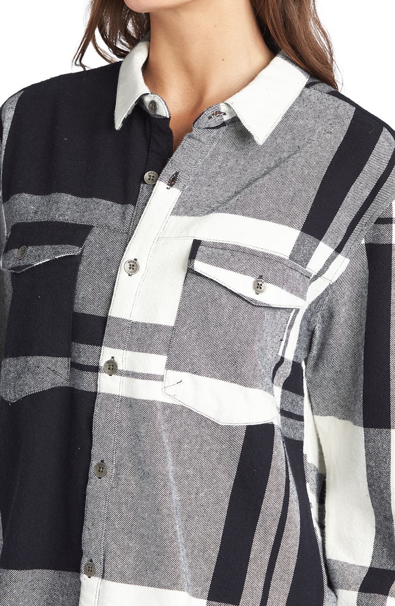 Roxy Let It Go Relaxed Fit Cotton Flannel Shirt, Alternate, color, 