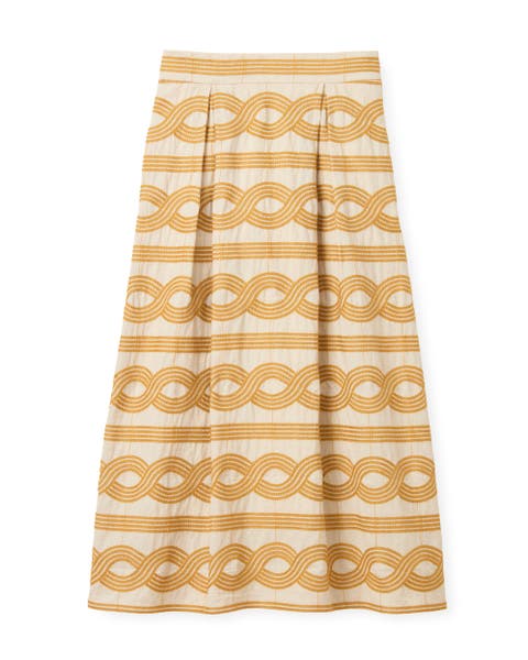Bea Embroidered Midi Skirt