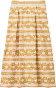 Cartolina Bea Embroidered Midi Skirt