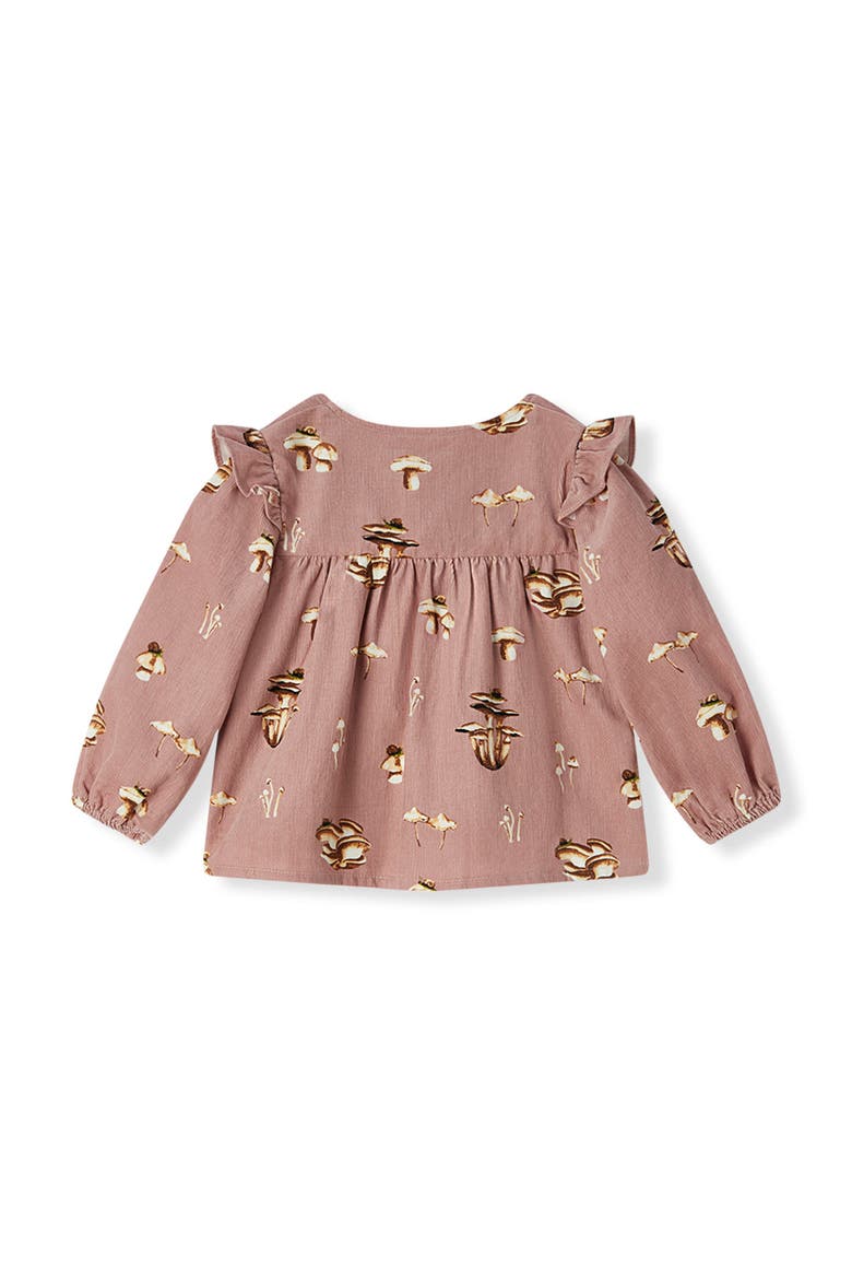 Organic Corduroy Long Sleeve Top, Alternate, color, Mushroom