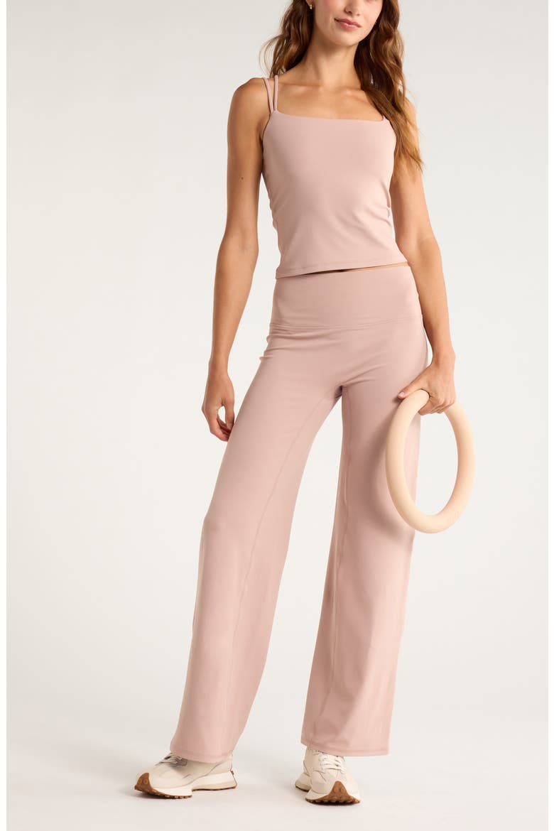 Zen High Waist Wide Leg Pants, Alternate, color, PINK FAWN
