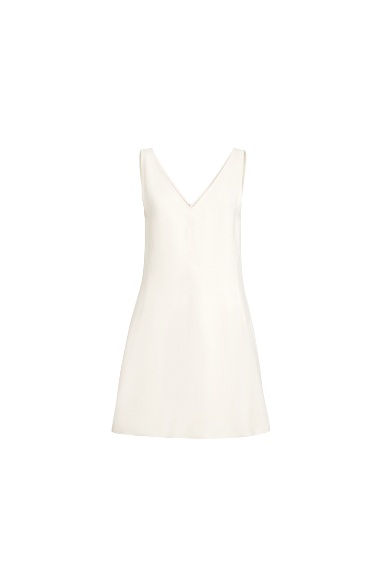 Brunello Cucinelli Fluid twill mini dress, Main, color, Ivory