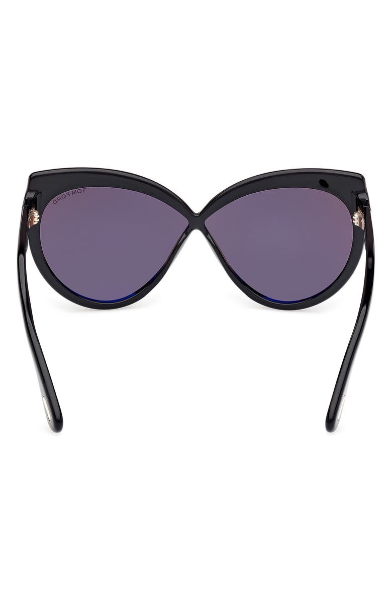 TOM FORD 65mm Butterfly Sunglasses, Alternate, color, 
