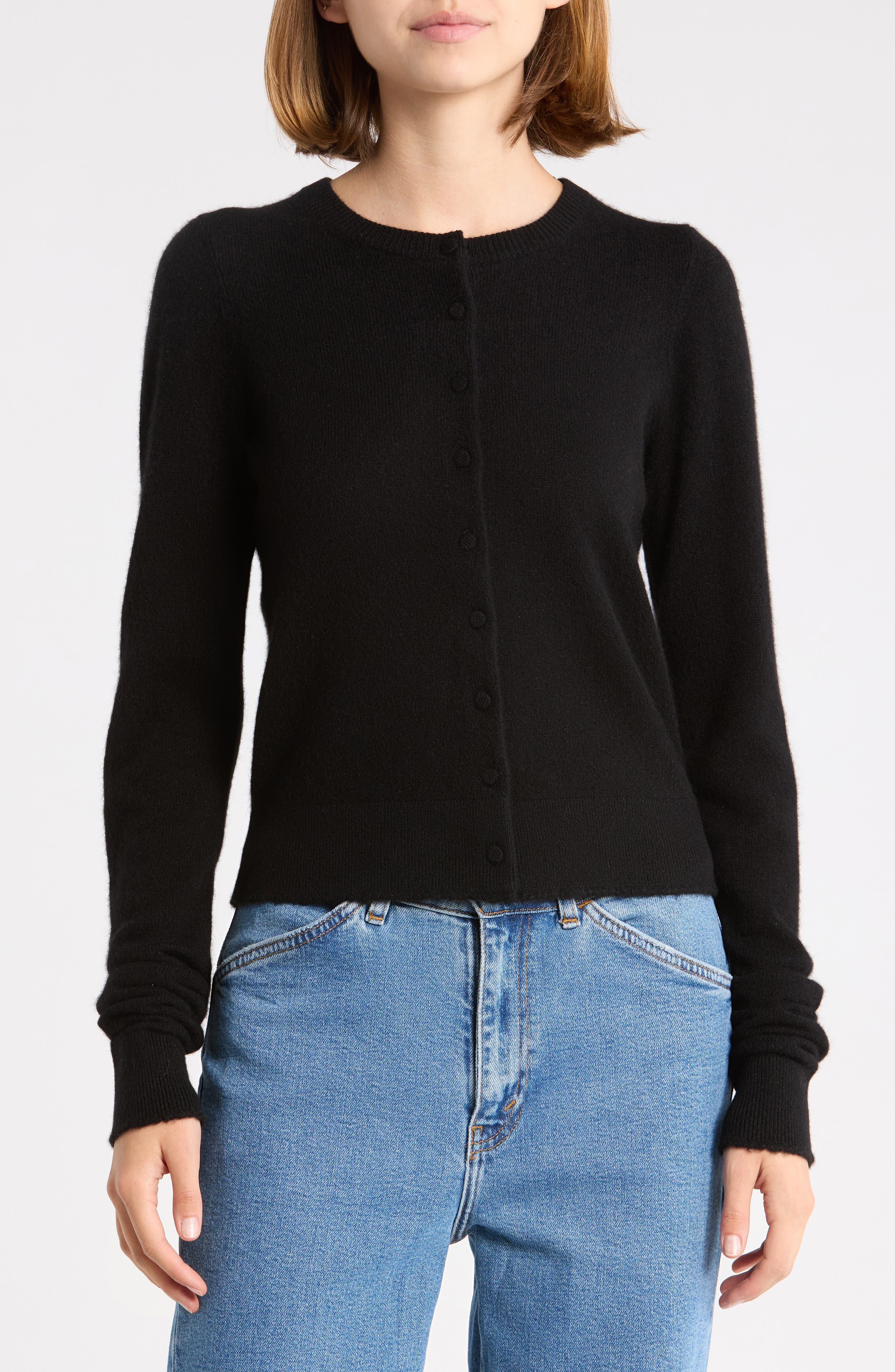 Cashmere Crewneck Cardigan