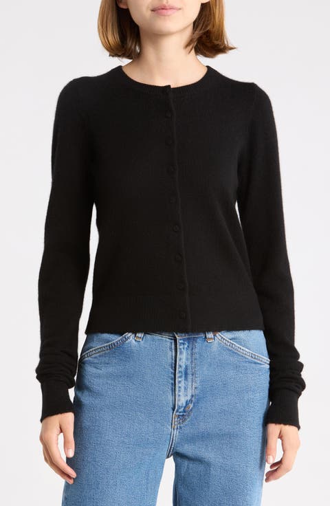 Cashmere Crewneck Cardigan