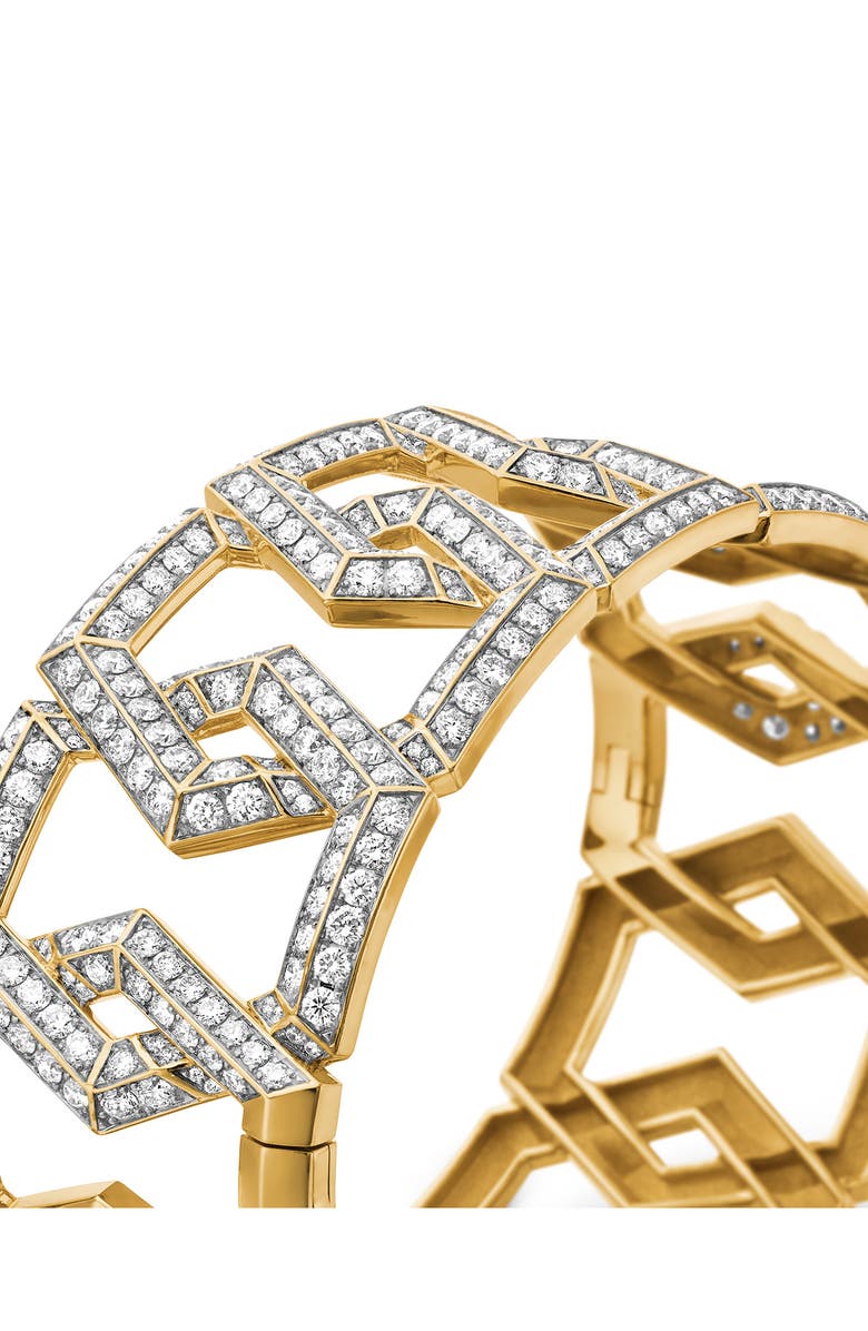 David Yurman Carlyle Bracelet in 18K Yellow Gold with Pavé Diamonds, Alternate, color,