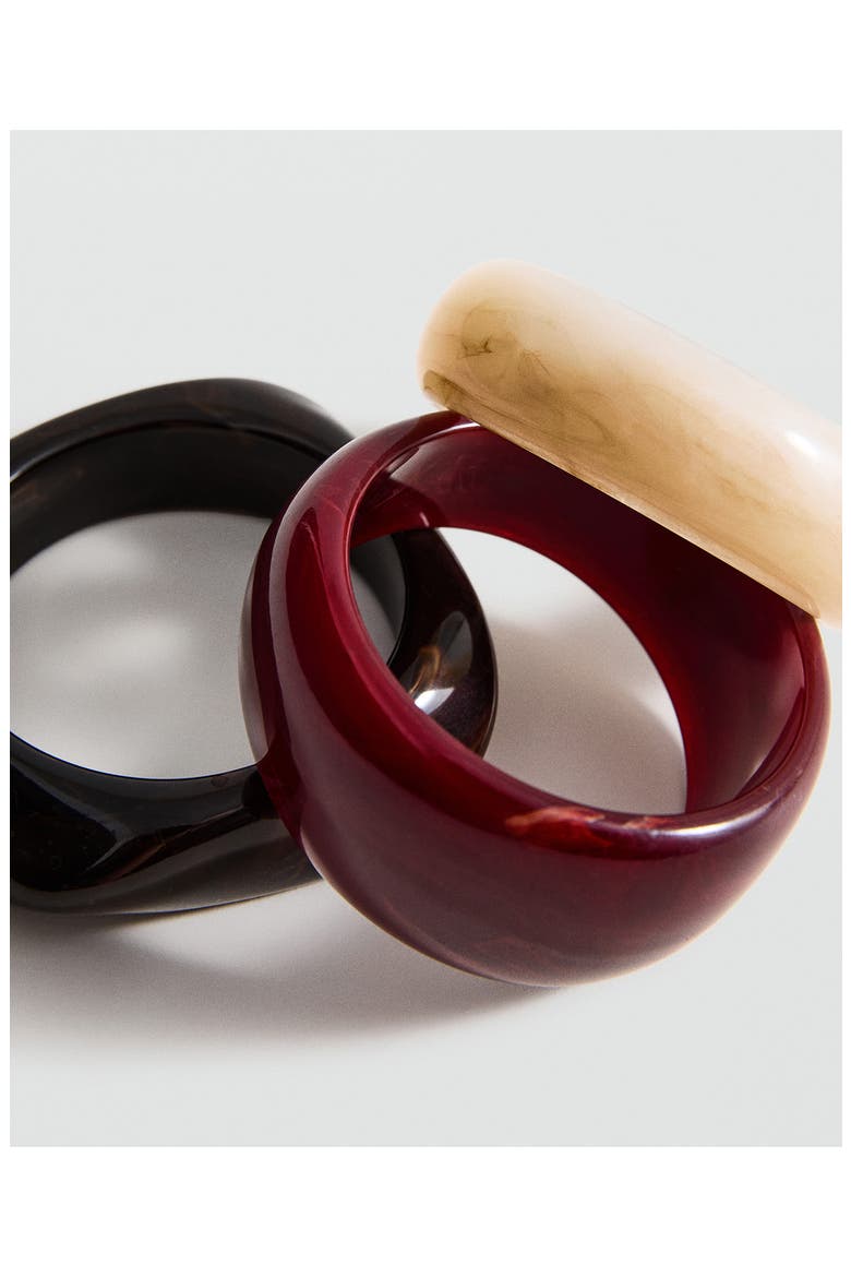 Set of 3 Assorted Bangles, Alternate, color, RED