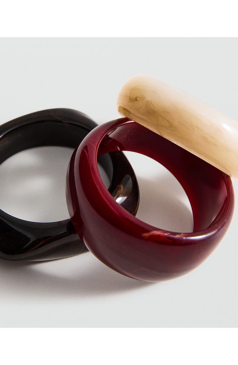 MANGO Set of 3 Assorted Bangles, Alternate, color, Red