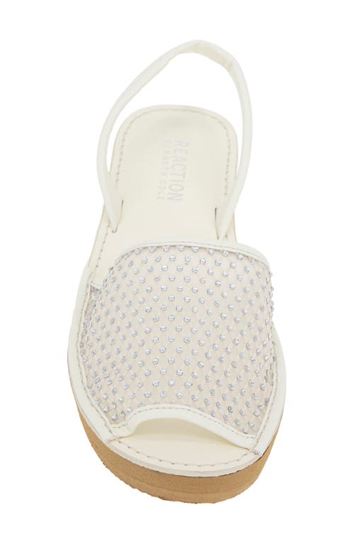 Reaction Kenneth Cole Slingback Sandal In Cream Crystal Mesh