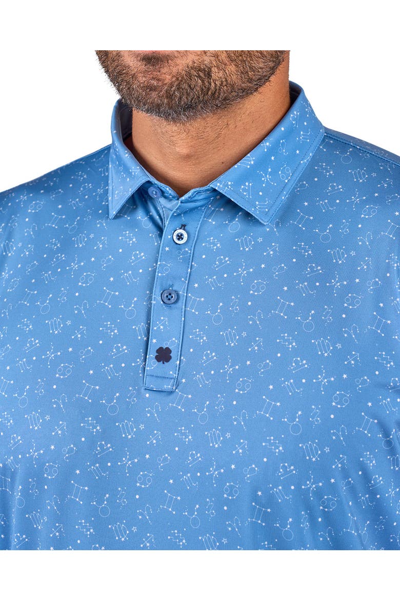 Lucky Signs Polo, Alternate, color, Moody Blue