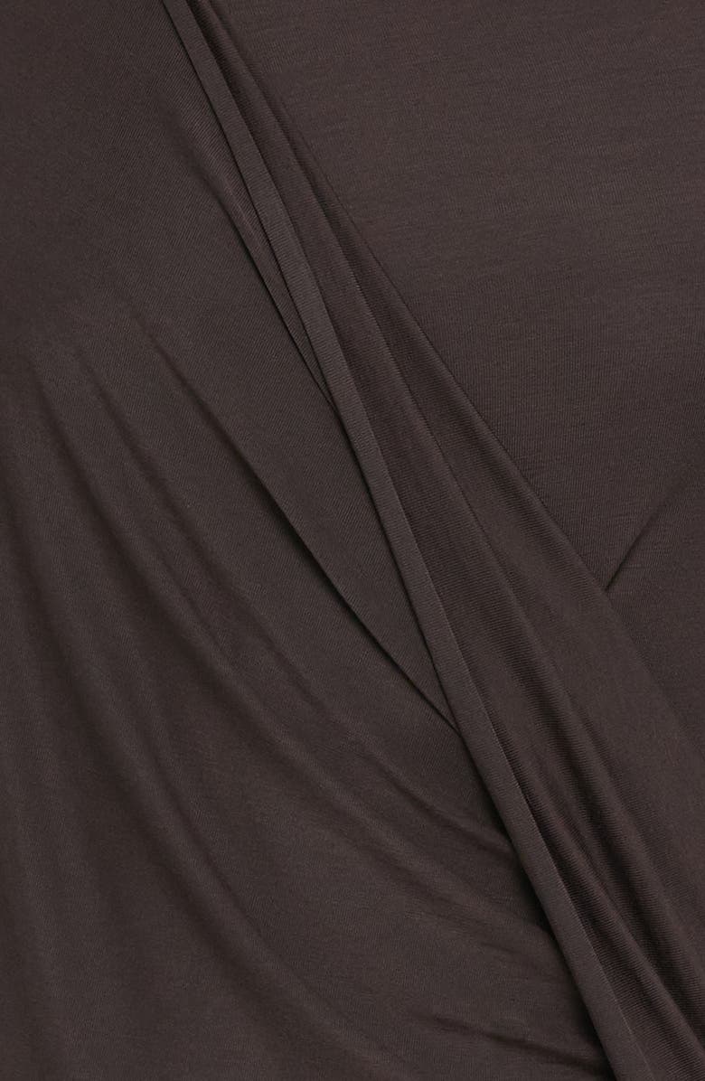 Helmut Lang Asymmetric Faux Wrap Long Sleeve Shirt, Alternate, color, Dark Roast