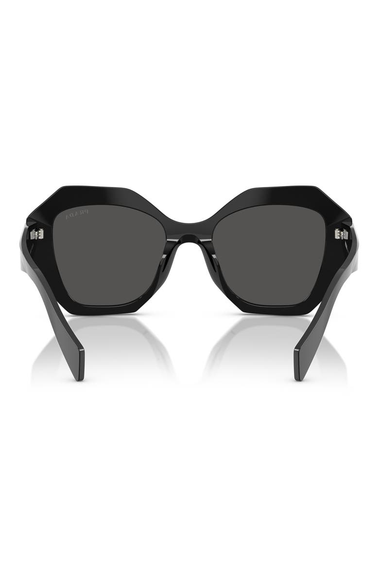 53mm Gradient Irregular Sunglasses, Alternate, color, BLACK