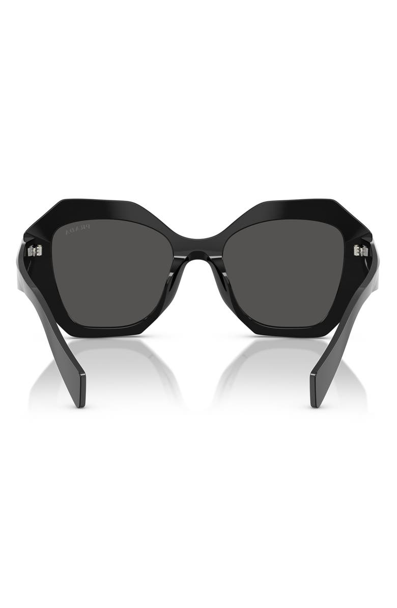 Prada 53mm Gradient Irregular Sunglasses, Alternate, color, Black