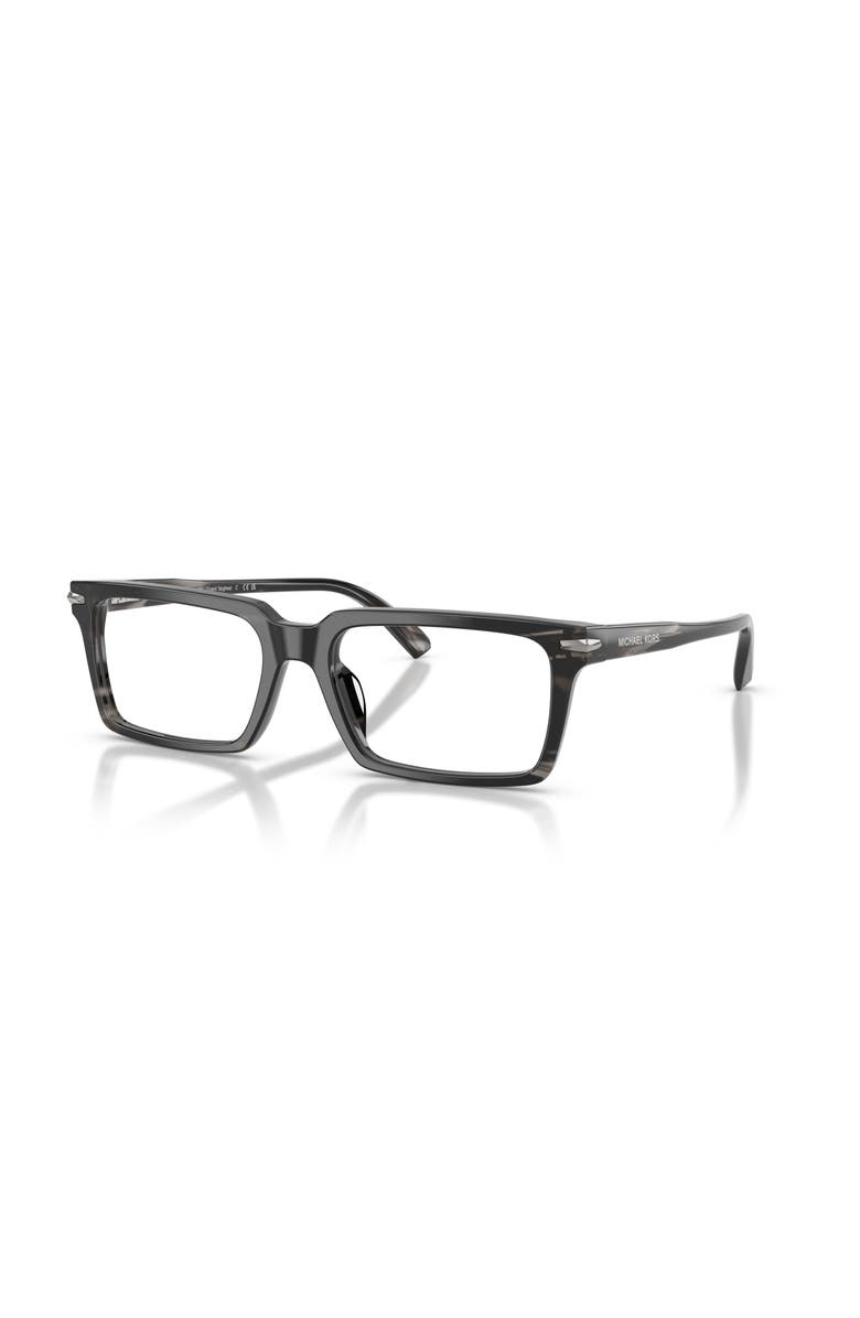 Michael Kors 54mm Rectangle optical glasses, Main, color, Black