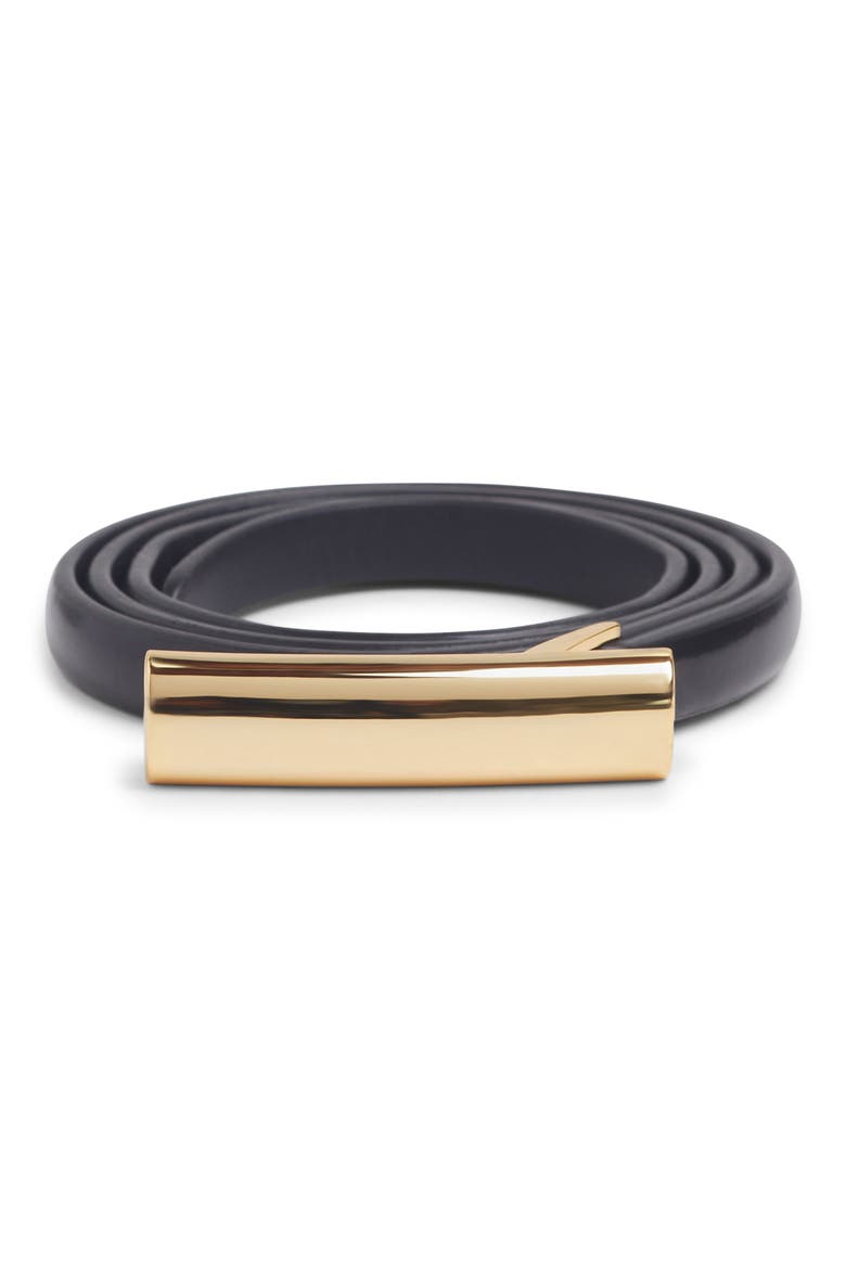 The Lady Leather Belt, Alternate, color, BLACK / GOLD