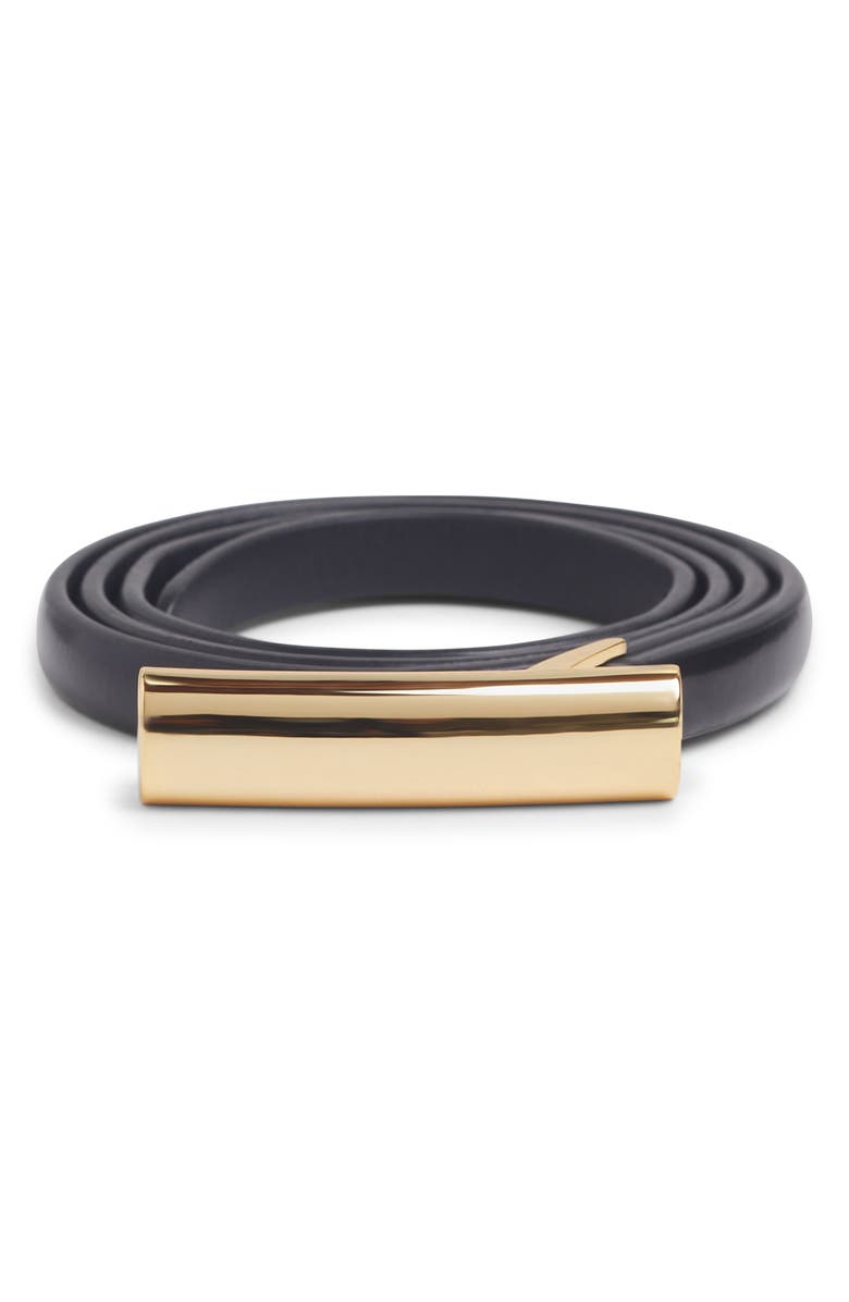 Favorite Daughter The Lady Leather Belt, Alternate, color, Black / Gold