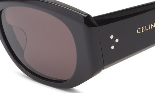 Celine 3 Dots 54mm Oval Sunglasses In Burgundy