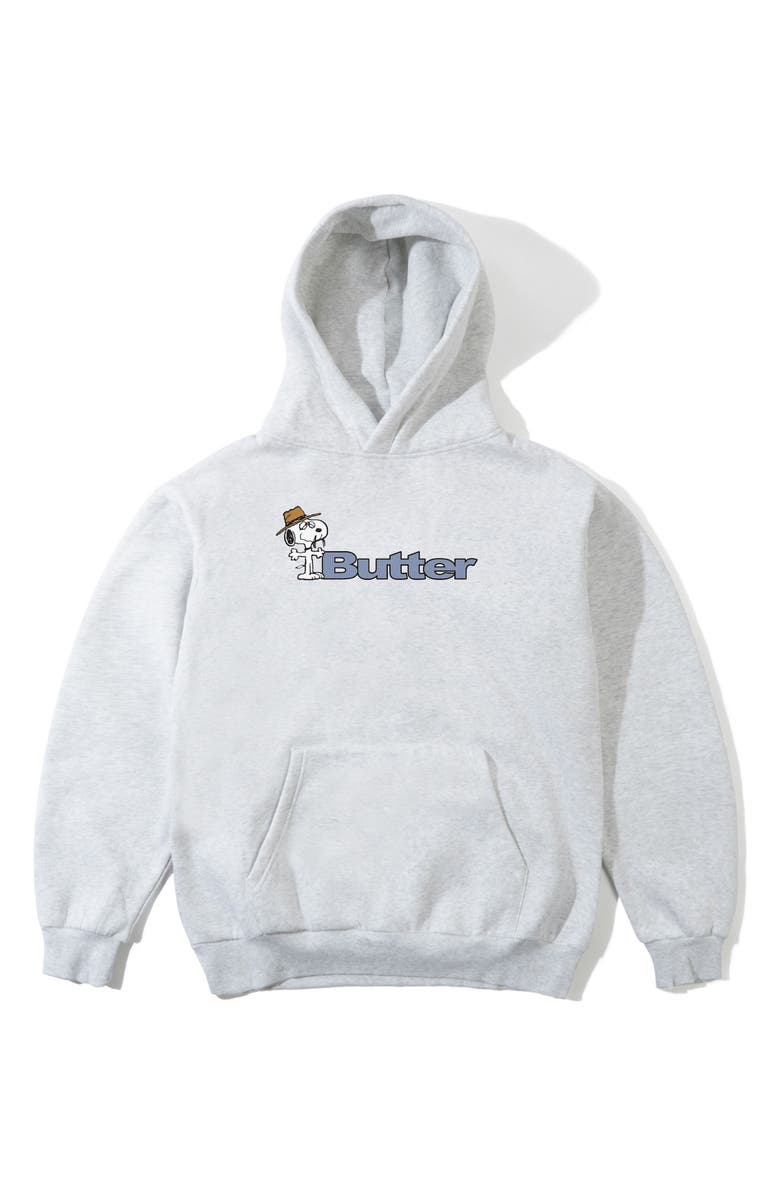 Butter Goods Peanuts<sup>®</sup> Snoopy Spike Graphic Hoodie, Main, color, Ash