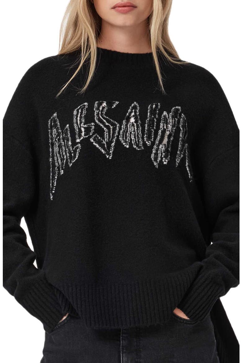 Zinc Logo Sweater, Main, color, BLACK/ CHALK WHITE
