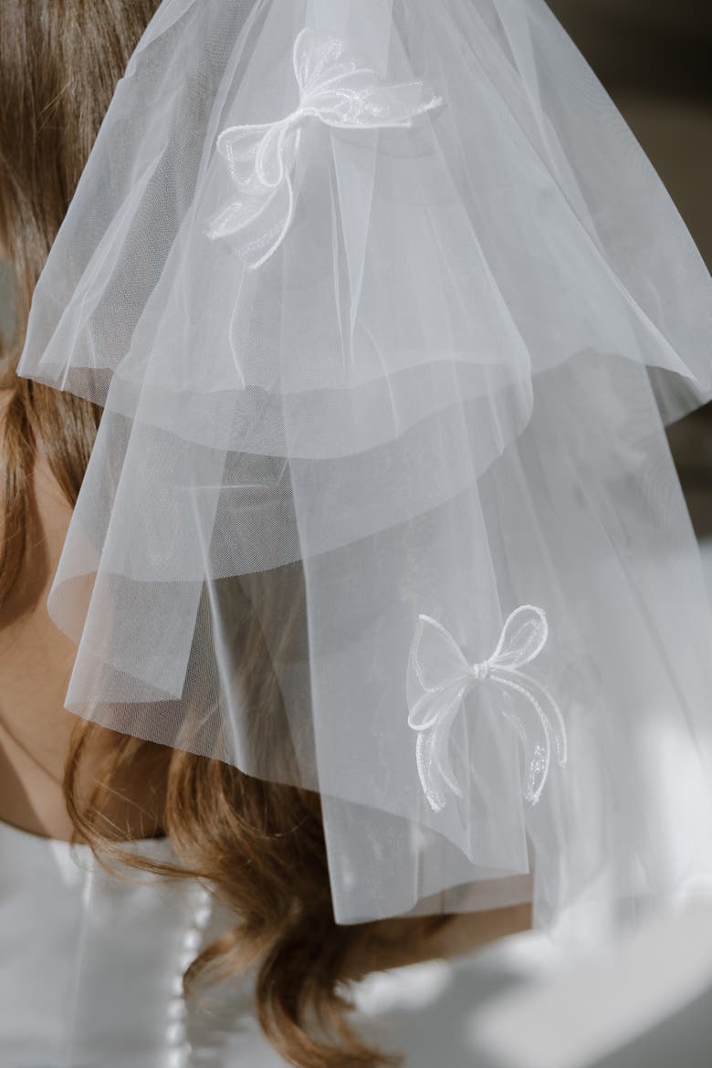 Tie the Knot Mini Veil, Alternate, color, Ivory
