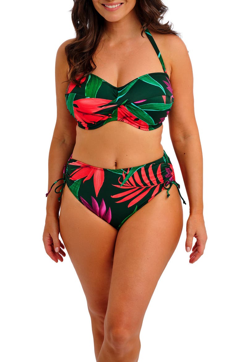 Pichola High Waist Bikini Bottoms, Alternate, color, MANGROVE