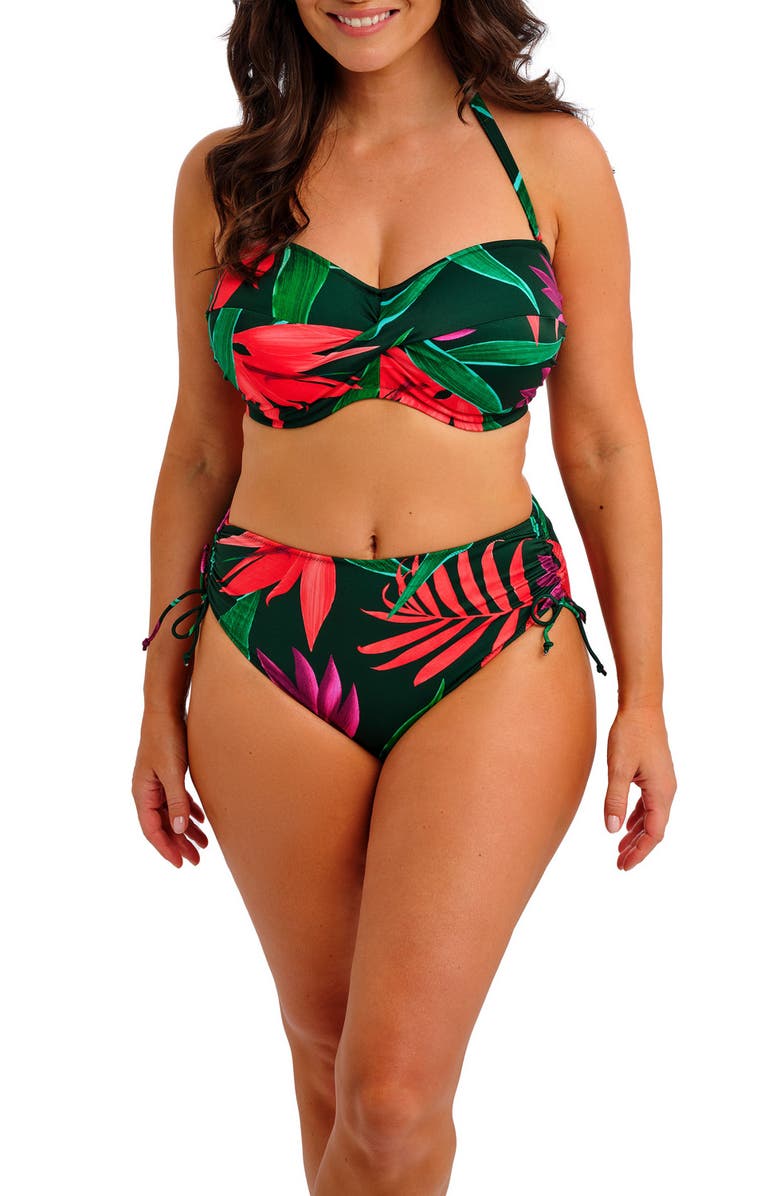 Fantasie Pichola High Waist Bikini Bottoms, Alternate, color, Mangrove