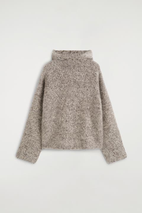 Chunky Brushed-Cashmere Hoodie