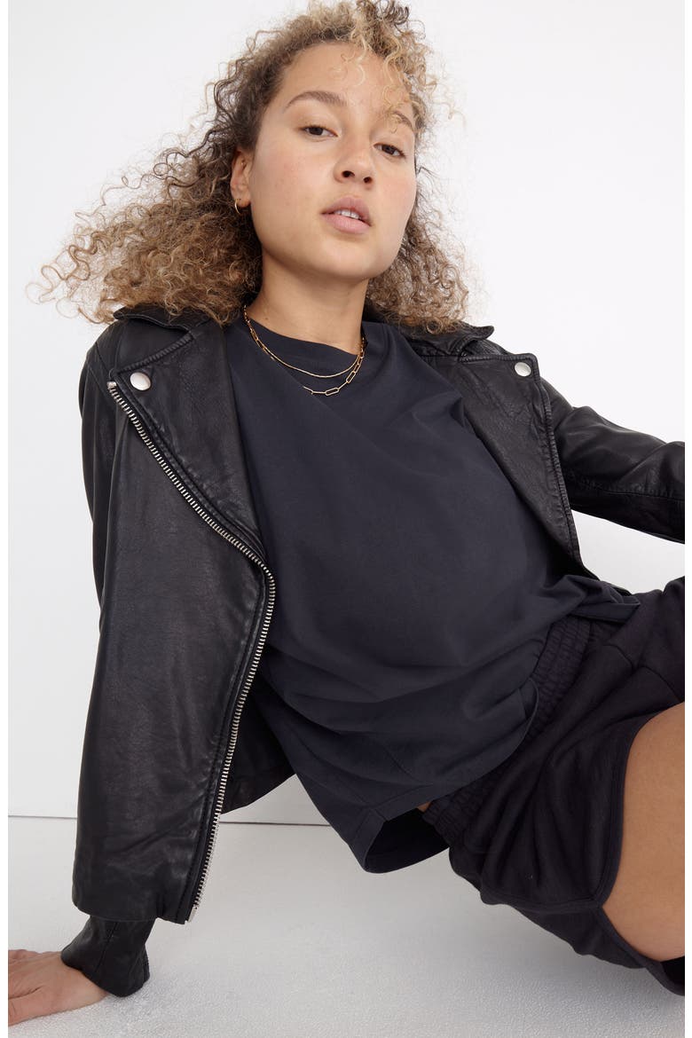 Seamed T-Shirt, Alternate, color, BLACK COAL