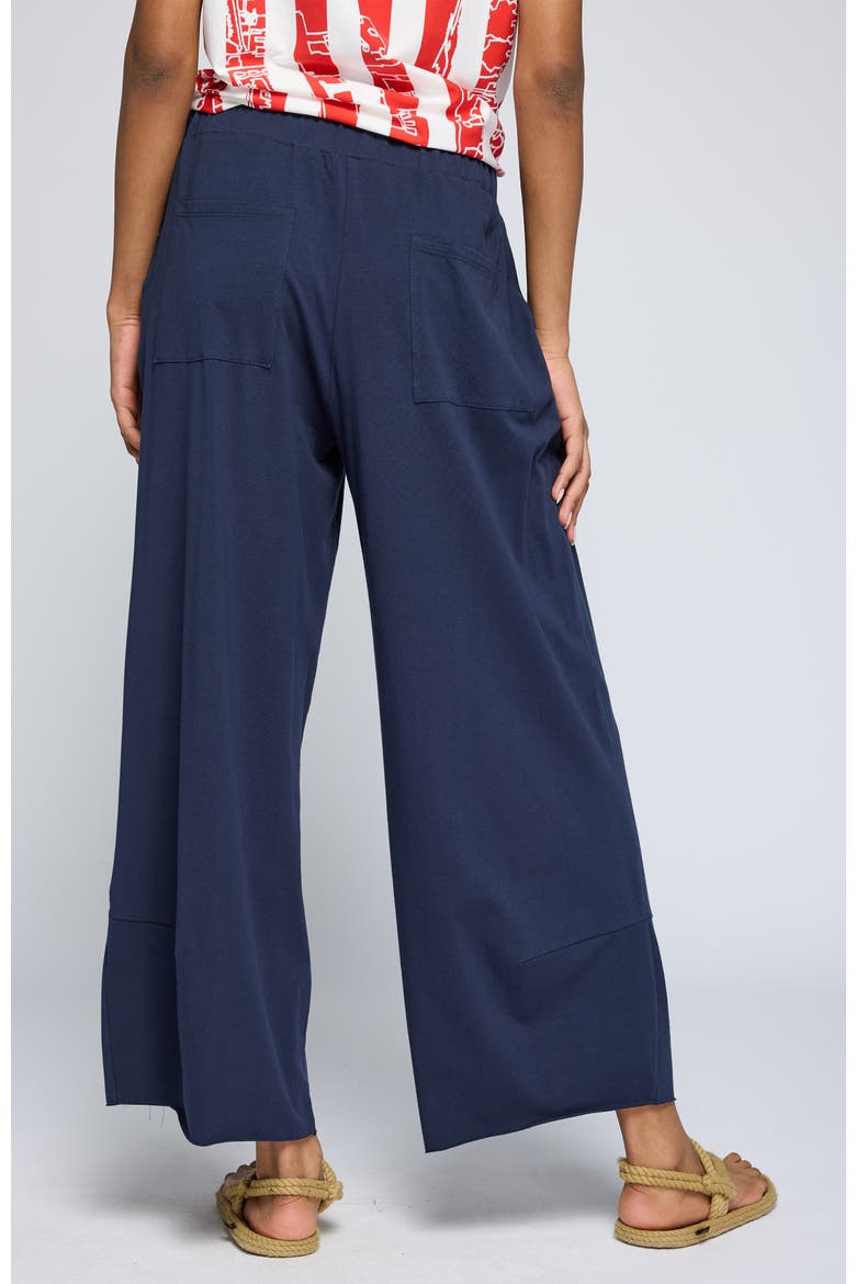 Ilaria Curved Jersey Pants, Alternate, color, Navy