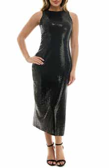 bebe Sequin Midi Dress