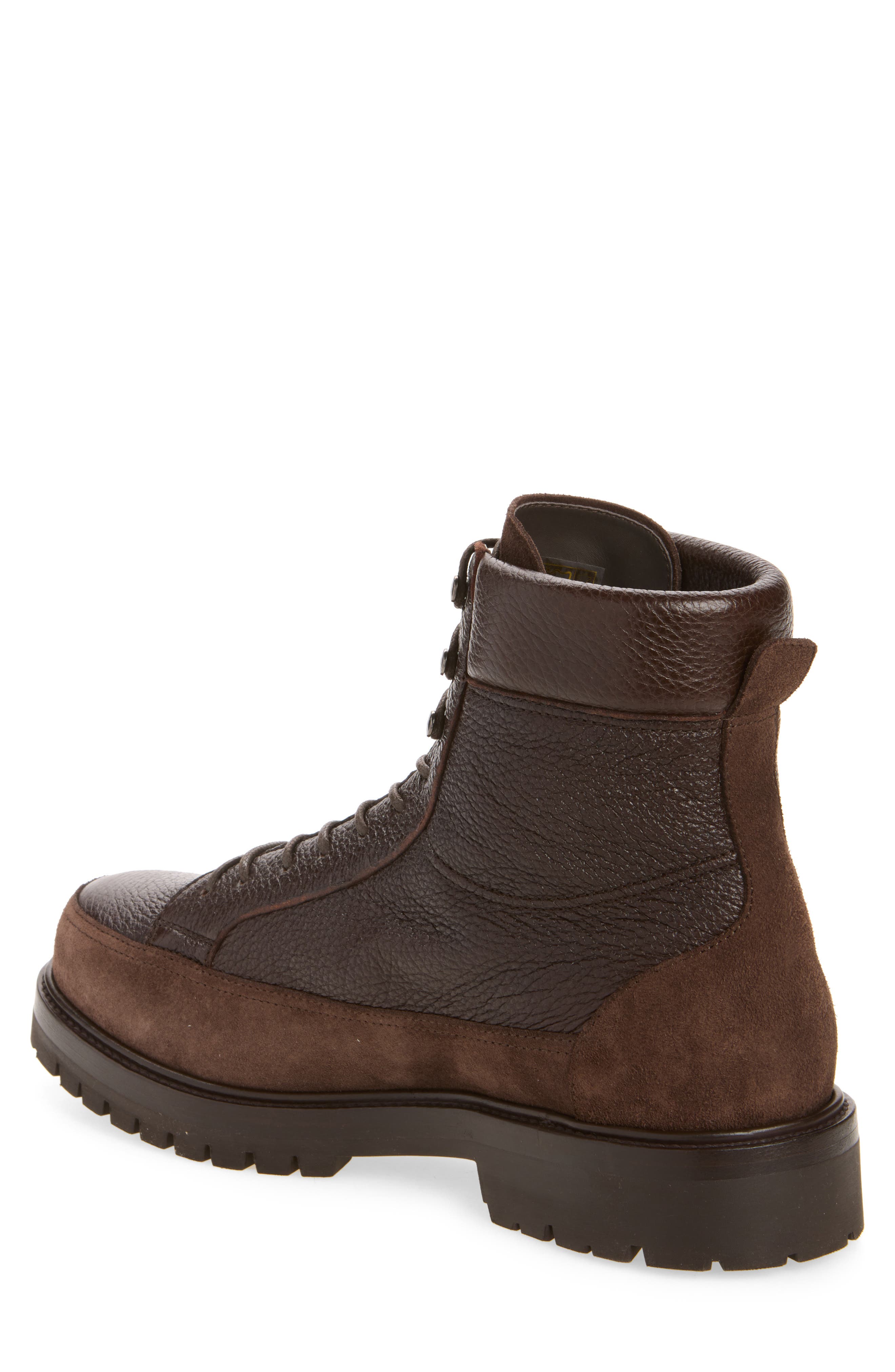 Leather Combat Boot, Alternate, color, COL80 DARK BROWN