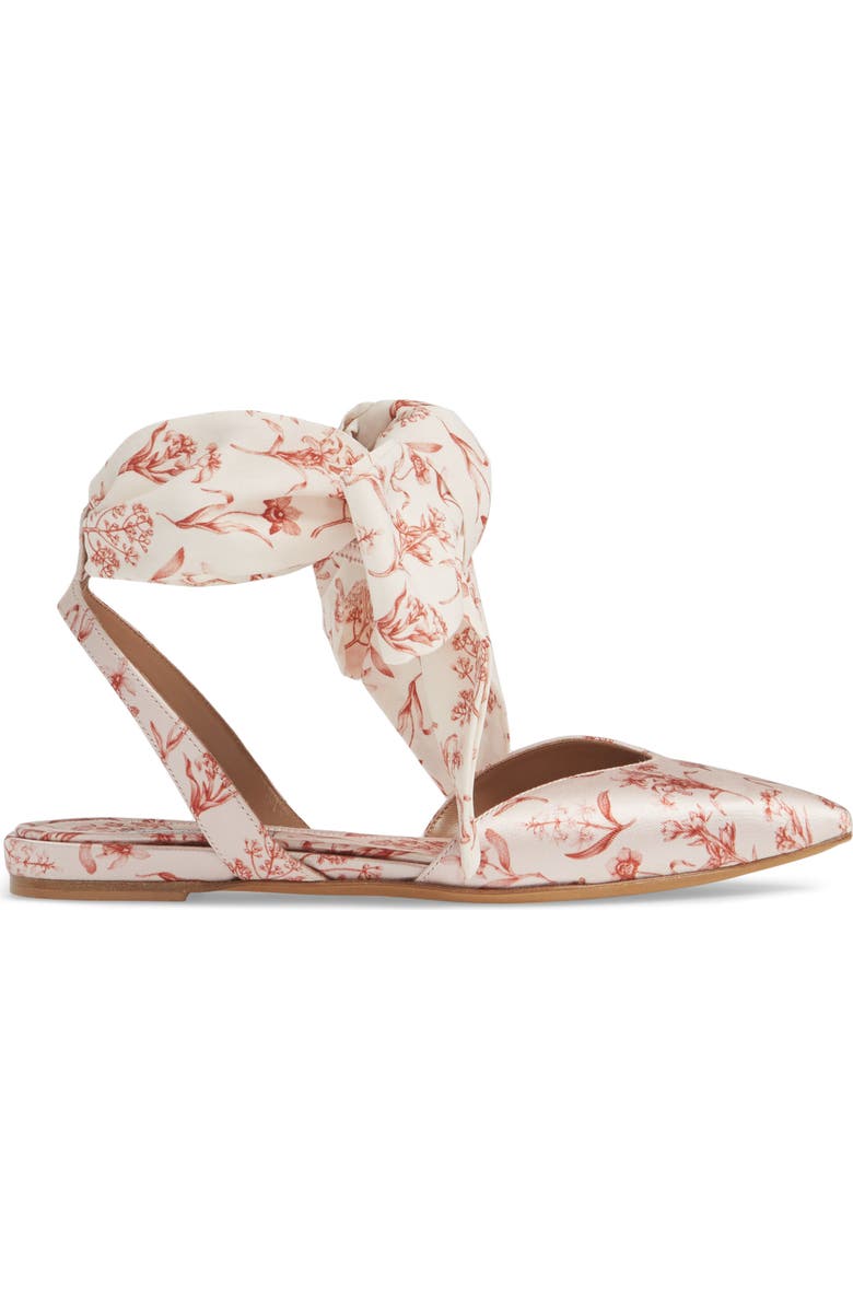 Tabitha Simmons Vera Floral Ankle Wrap Flat, Alternate, color,