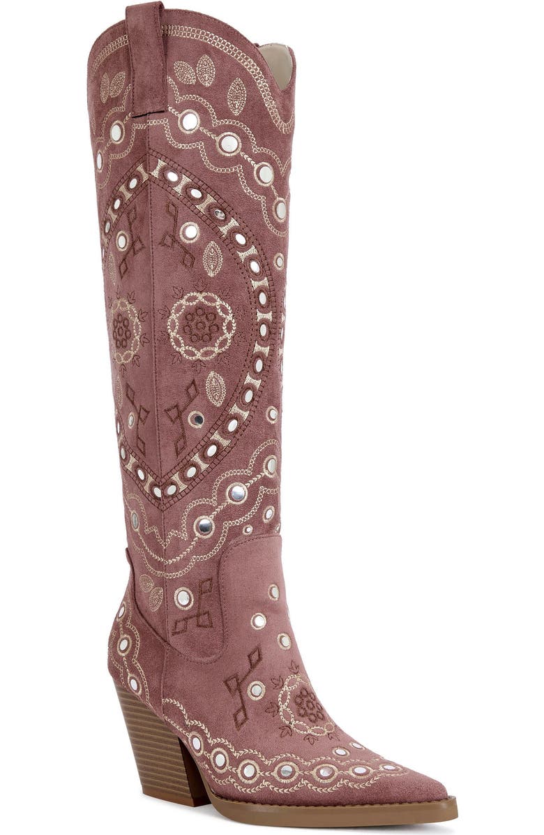 AZALEA WANG Aamina Block Boot, Alternate, color, Pink