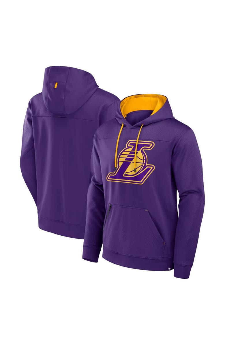 FANATICS Men's Fanatics Purple Los Angeles Lakers Reserve Defender Pullover Hoodie, Main, color, Purple
