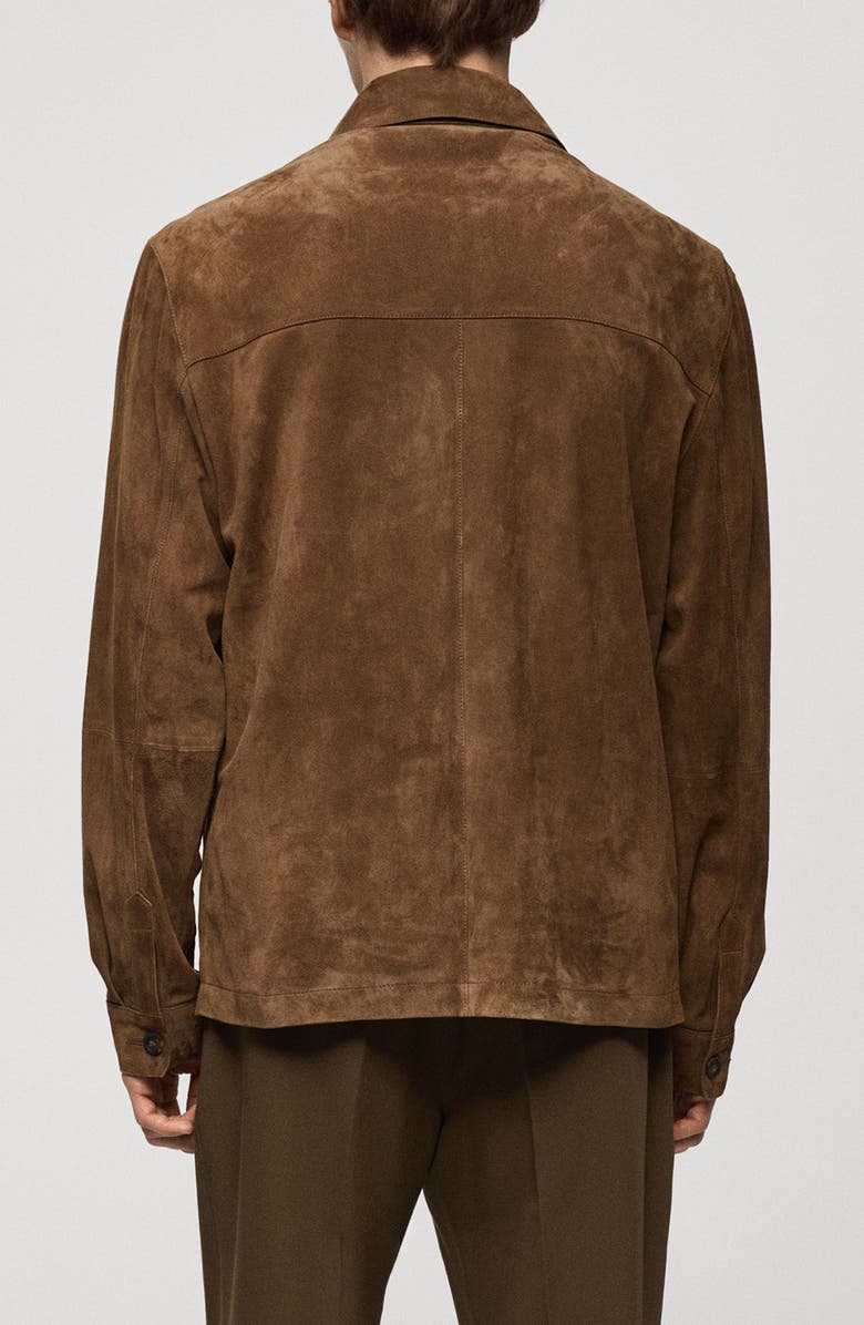 MANGO Suede Overshirt, Alternate, color, 