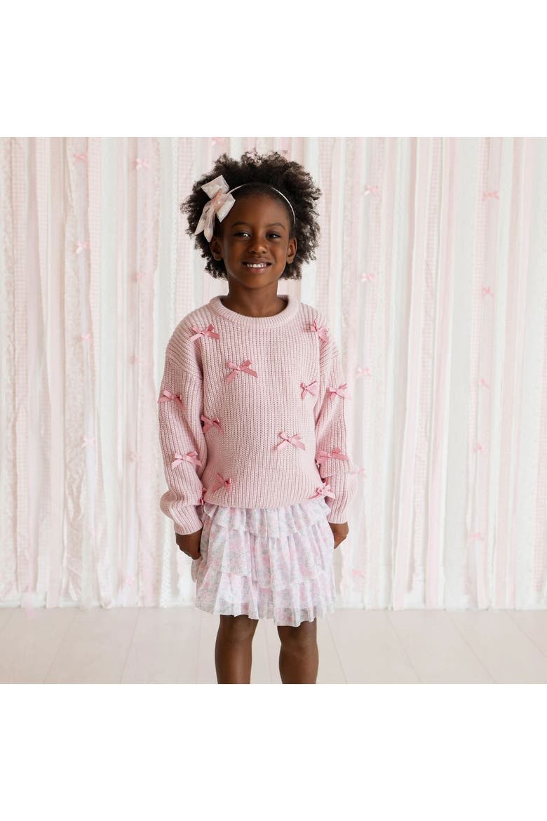 Bow & Bloom Tiered Tutu Skirt (baby), Alternate, color, Pink