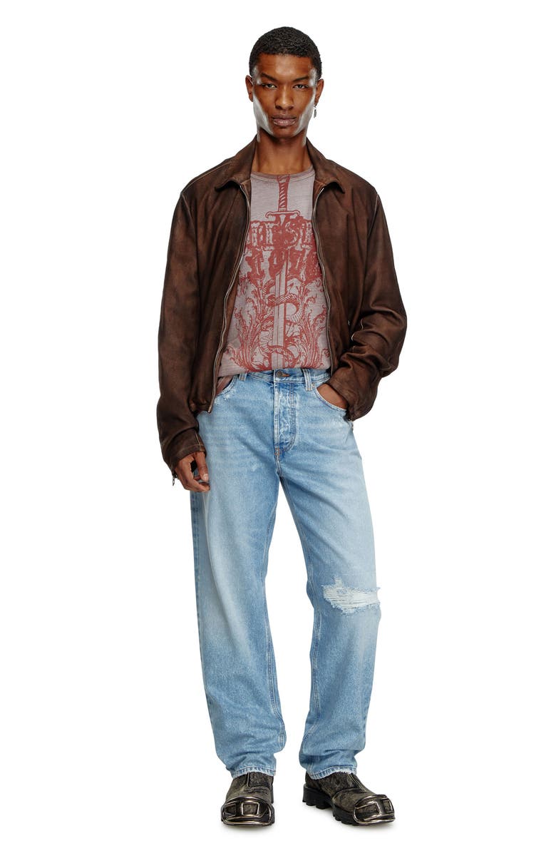DIESEL<sup>®</sup> 2010 D-Macs Distressed Relaxed Straight Leg Jeans, Alternate, color, 
