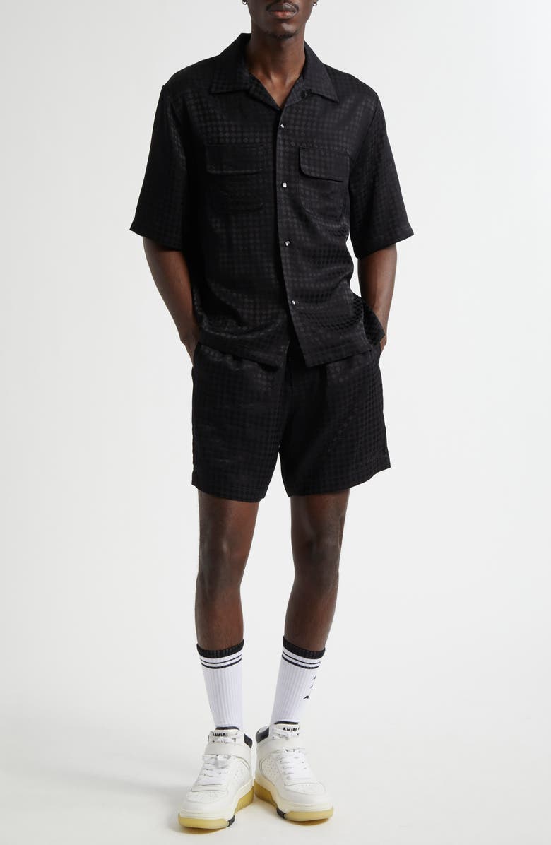 AMIRI MA Quad Jacquard Shorts, Alternate, color, Black