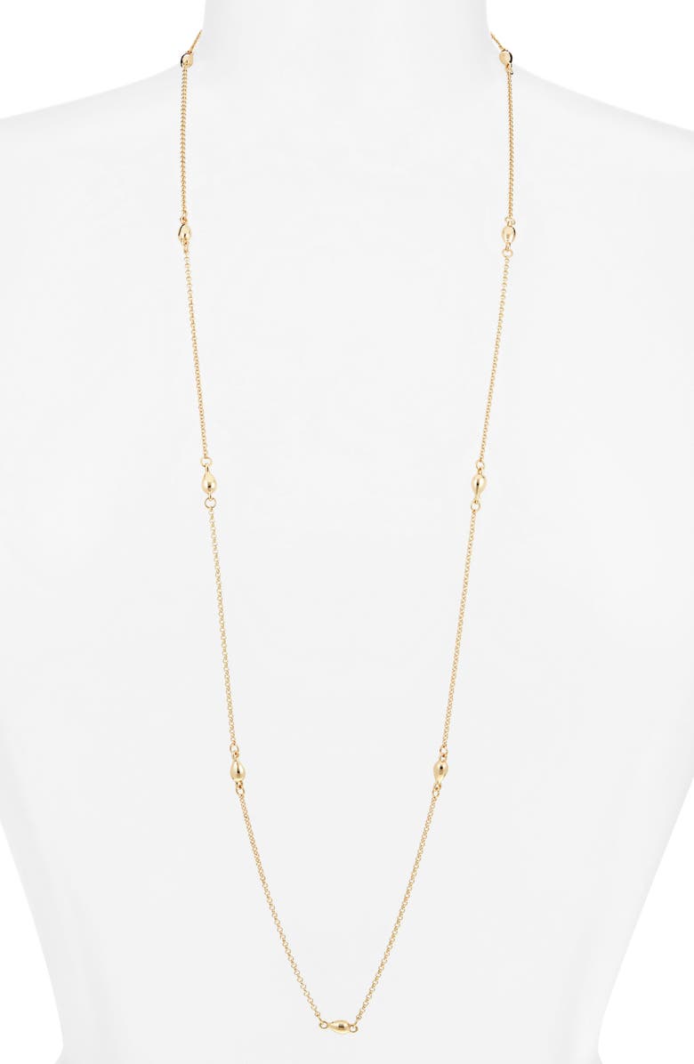 NORDSTROM RACK Teardrop Station Chain Necklace, Alternate, color, 