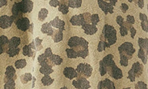 Blanknyc Leopard Print Denim Bubble Miniskirt In Multi