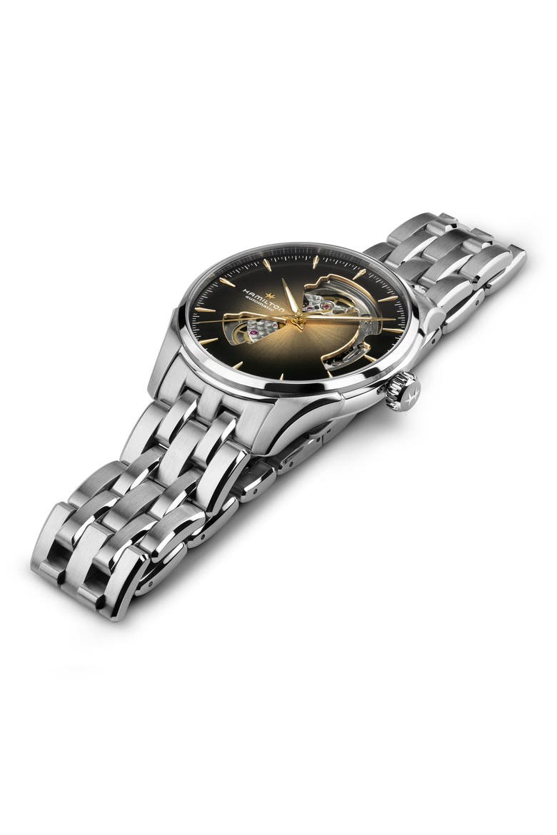 Jazzmaster Open Heart Bracelet Watch, 40mm, Alternate, color, GOLD