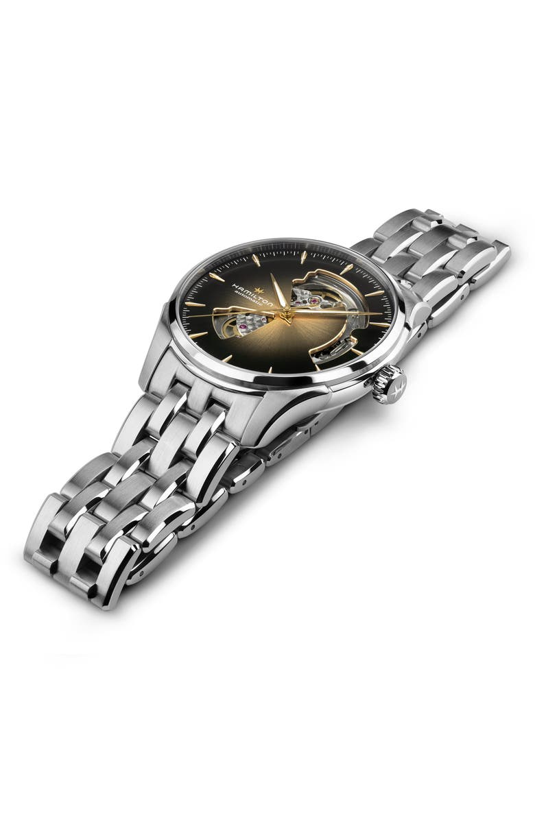 Hamilton Jazzmaster Open Heart Bracelet Watch, Alternate, color, Gold
