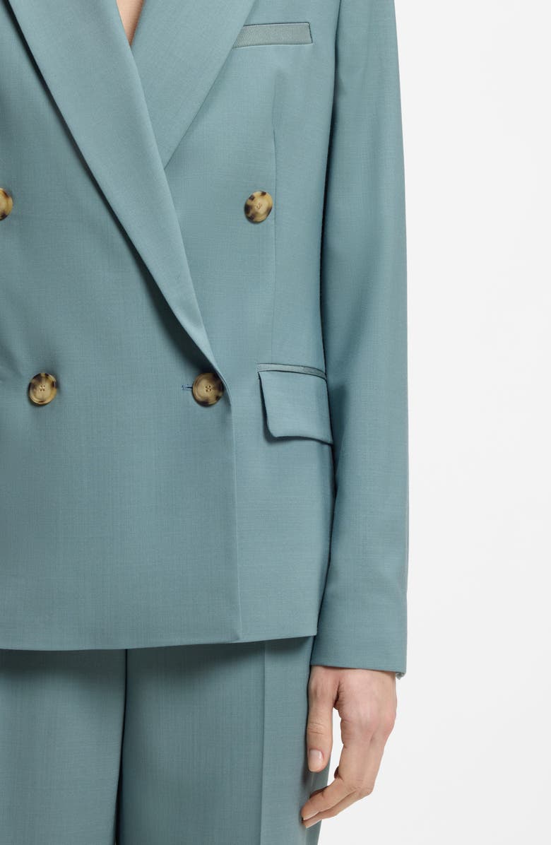 BOSS Jaleto Double Breasted Wool Blazer, Alternate, color, Reef