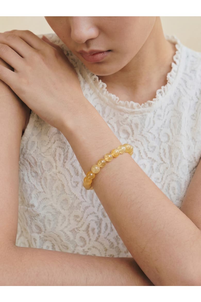 Manifest Abundance Yellow Crystal Beaded Bracelet, Alternate, color, Yellow