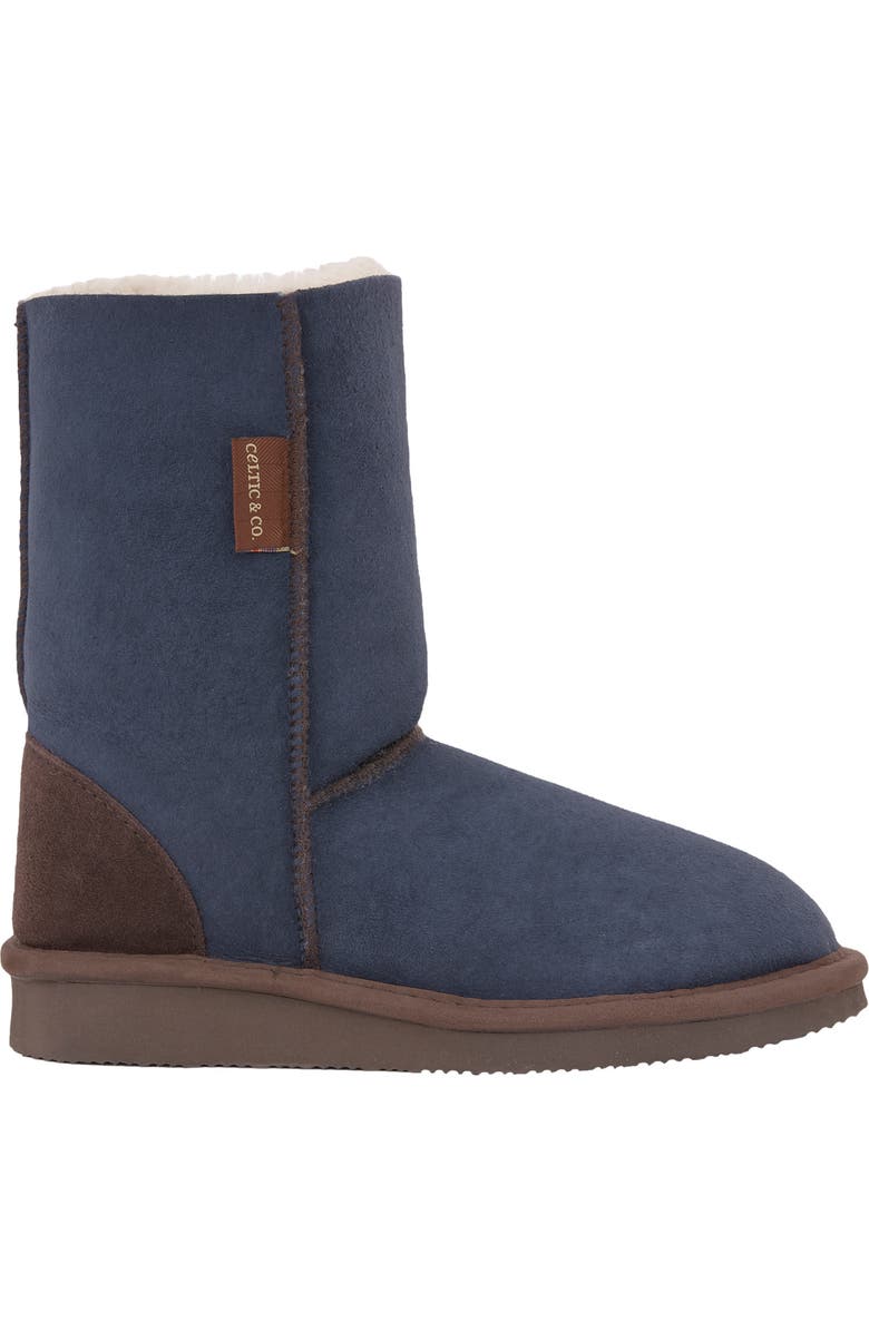 Celtic & Co. Shearling House Boots, Alternate, color, Blue Iris