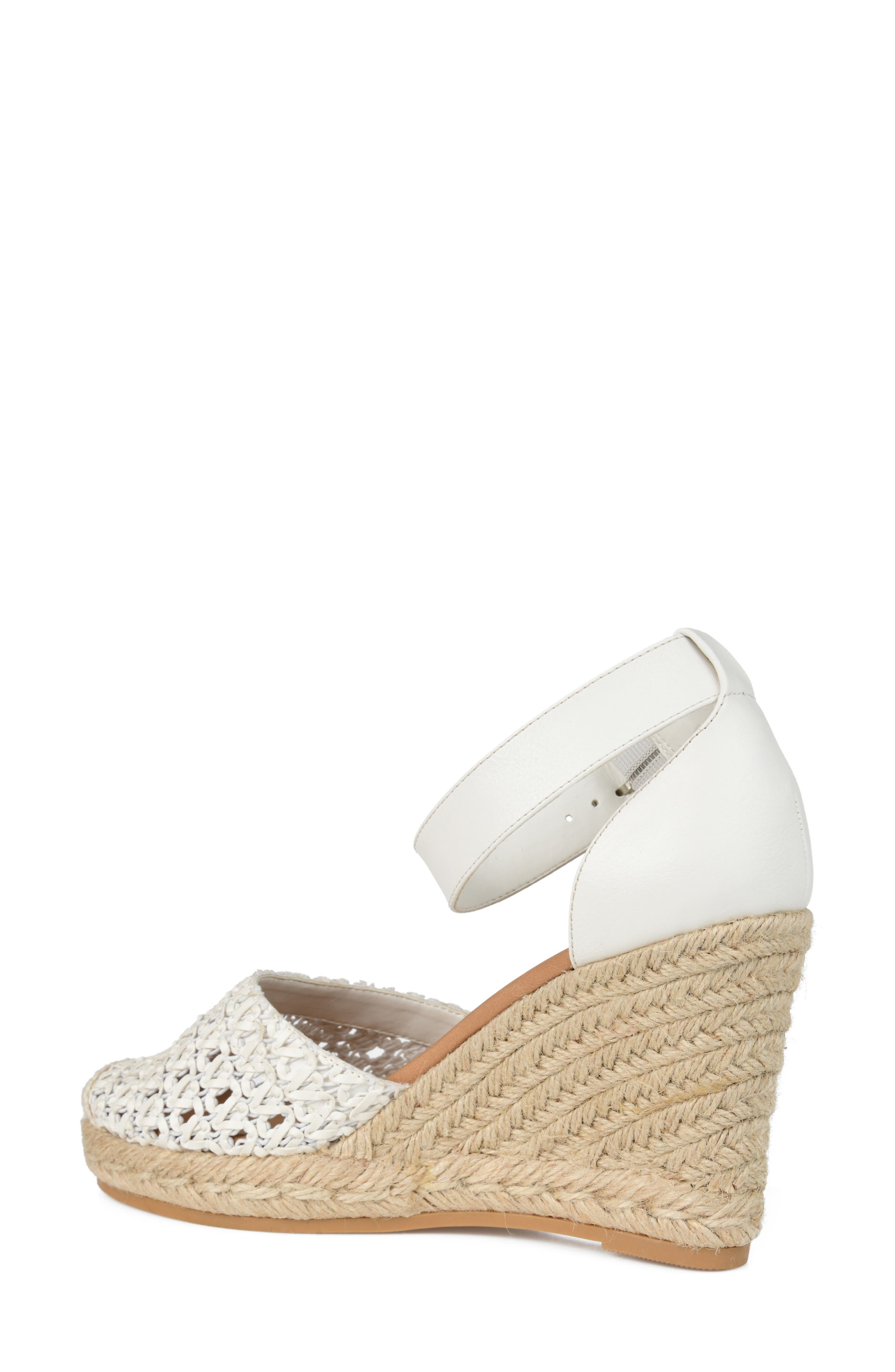 JOURNEE Sierra Woven Espadrille Wedge Sandal, Alternate, color, WHITE