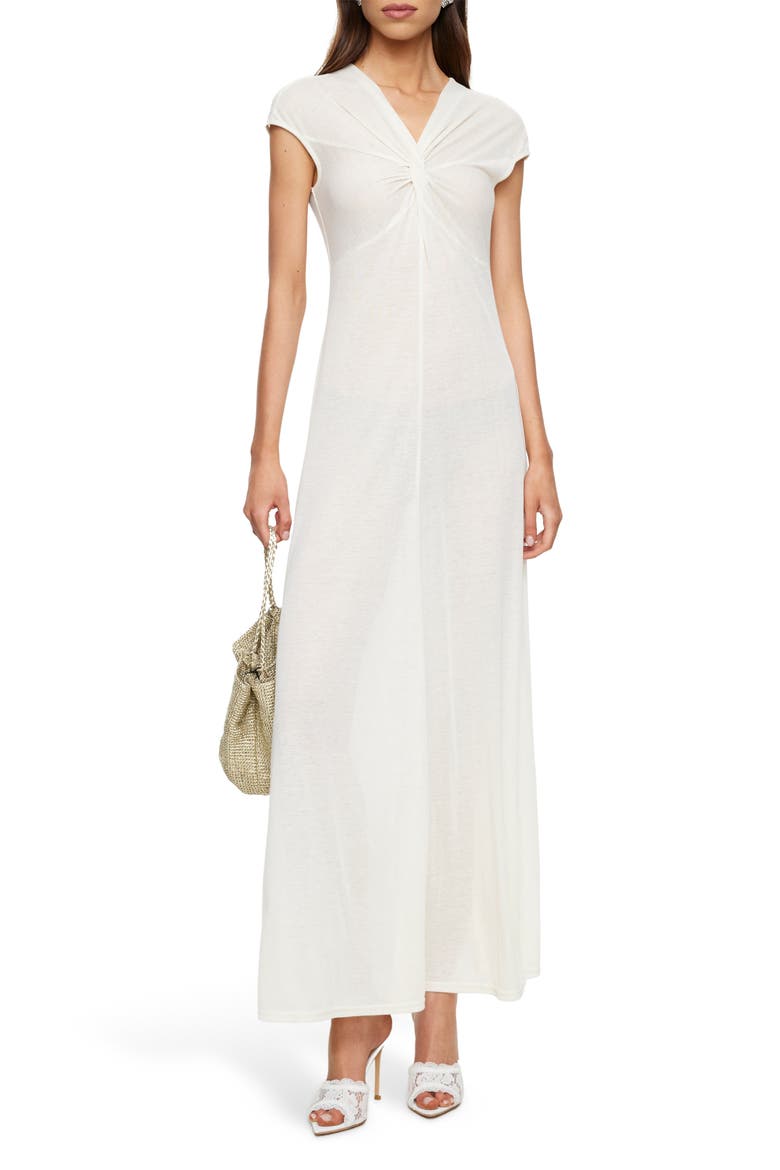 Adriana Twist Front Maxi Dress, Main, color, VANILLA