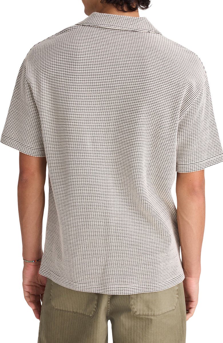 Madewell Skipper Johnny Collar Polo, Alternate, color, Stripe Toasted Cashew