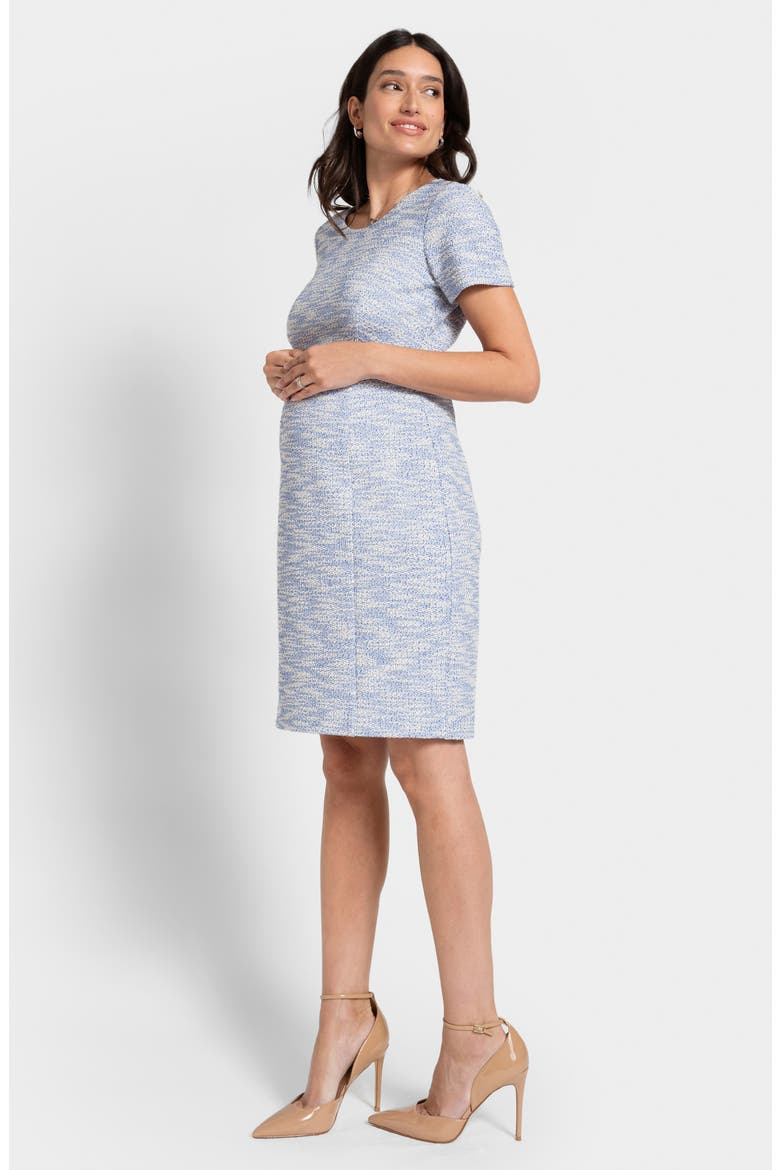 Tweed Maternity Dress, Alternate, color, BLUE